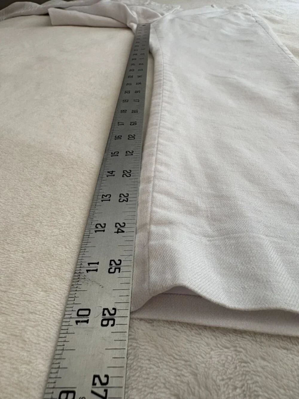 J.Crew Kaya Pants in Stretch Linen Blend Womens 6 White Cropped Kick Flare CI425